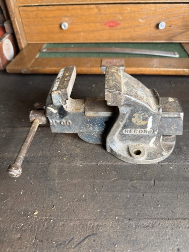 Vintage bench vice record - vintage, no